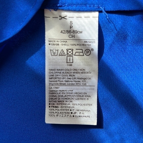 Banana Republic Blue Puff Sleeve Tunic Size Small - Picture 11 of 11